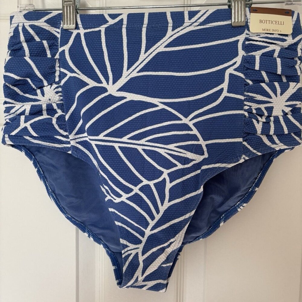 ARTESANDS Philharmonic Botticelli High Waist Swim Pant Blue Size 10 Bikini NWT